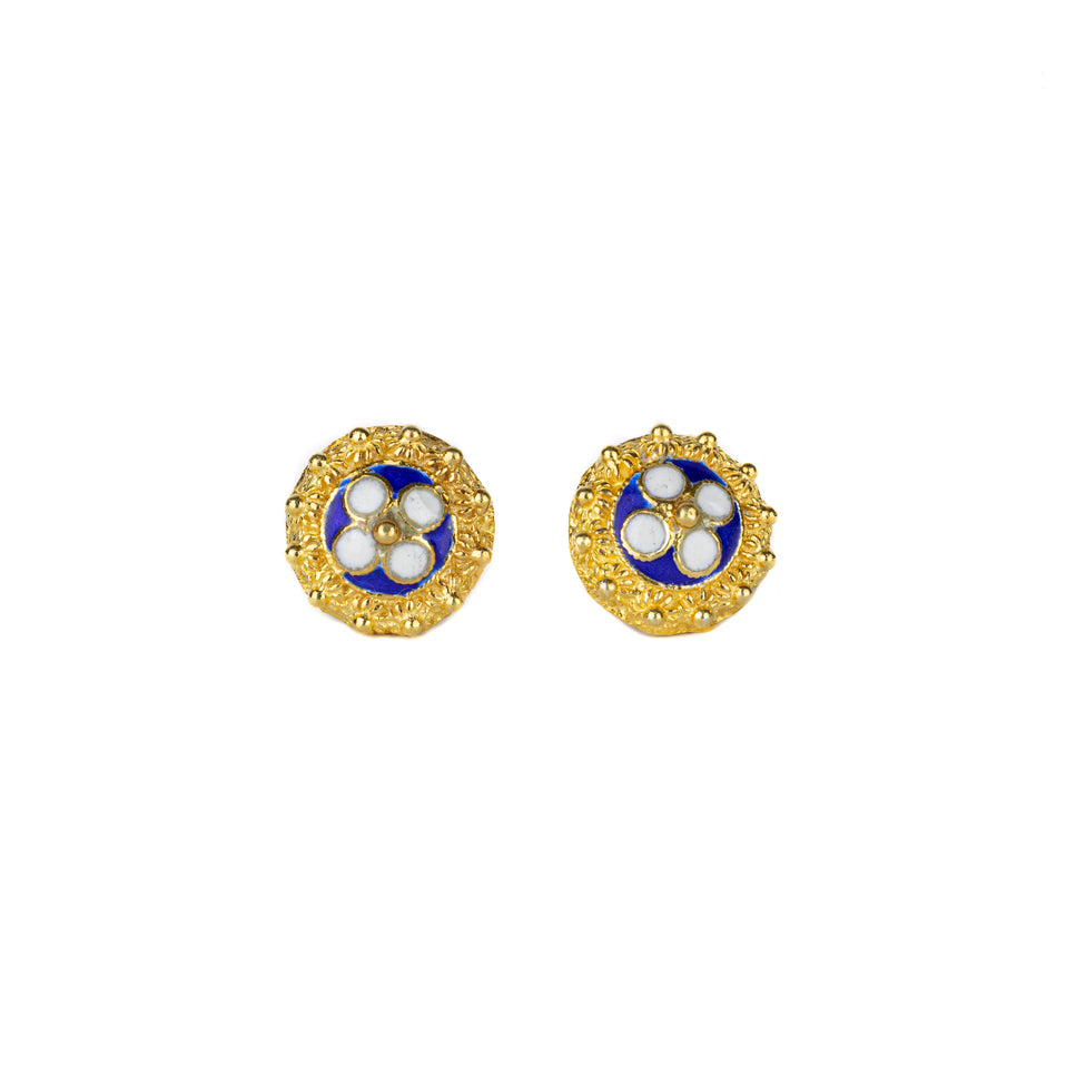 Golden silver filigree Caramujo Earrings 12mm (0,5in) – LoveitPortugal