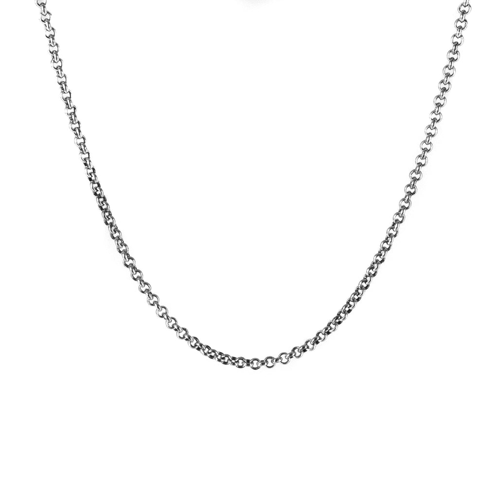 Silver Plated filigree necklace 55cm (21.7in) -1