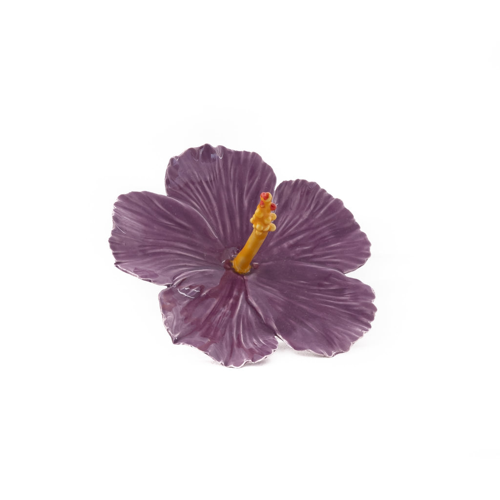 Ceramic Flower Lilac Hibiscus 11cm (4.3in)