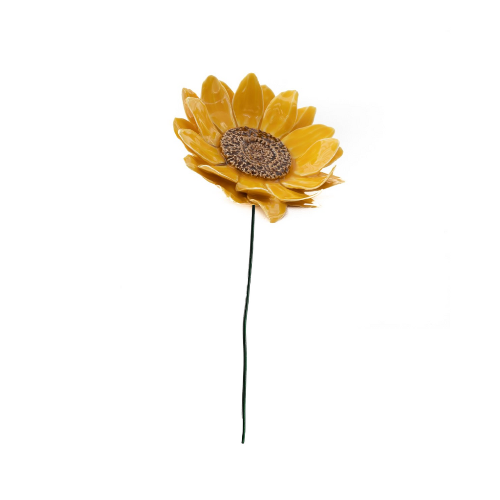 Ceramic Flower Sunflower 8cm (3.1in) -2