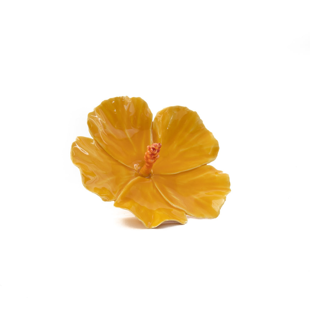 Ceramic Flower Yellow Hibiscus 11cm (4.3in)