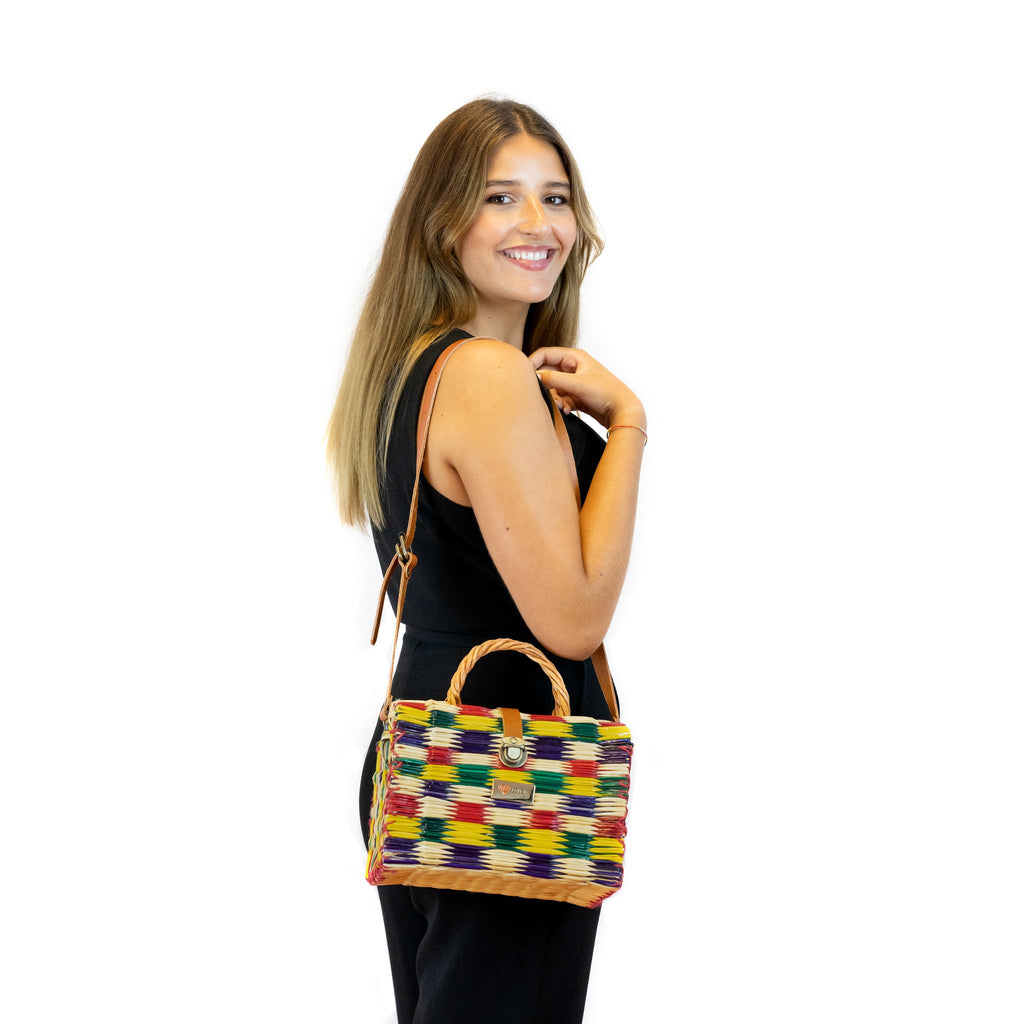 Reed Bag Bárbara 25cm (9.8in) with lining and crossover strap -3